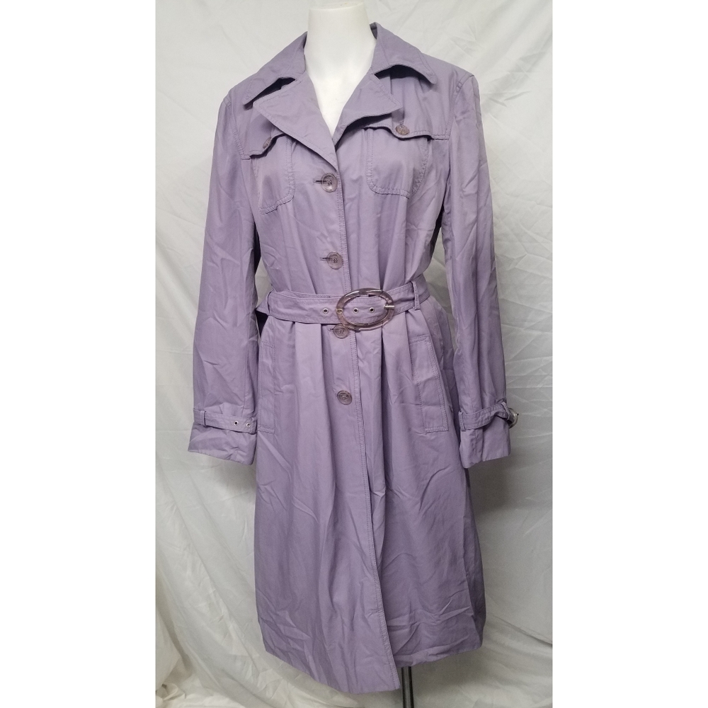 Kenneth Cole reaction purple trench coat
